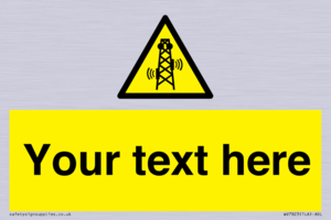 Custom warning RF radiation transmitter